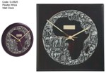 Pewter Africa Wall Clock