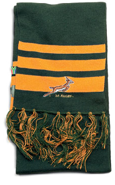The \"Green & Gold\" SA Rugby Scarf