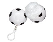 Keyring Soccer Ball With Raincoat - Avail in: Blue / White