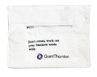 Gym Towel With Zip Pocket - White
