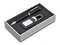 Ball pen &key ring set in aluminium gift box.