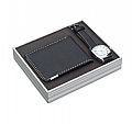 Watch & wallet set in aluminium gift box.