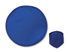Foldable polyester frisbee presented in a polyester pouch.