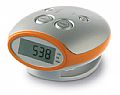 Round shape pedometer with calorie, step and distance counter an