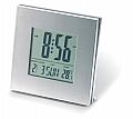 Desk clock with date, time, calender and thermometer.