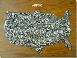 Pewter Puzzle of America - African Theme