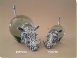 Warthog Small Glass Ball Paperweight - African Theme