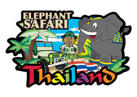 Elephant Family International Magnet - Min order 50 units.