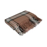 Acrylic tartan Blanket - Available in: Beige