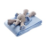 Blanket w/ elephant plush - Available in: Heaven Blue
