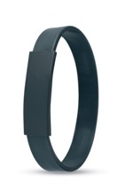 Bracelet with trendy colour silicone band and anodized matching
