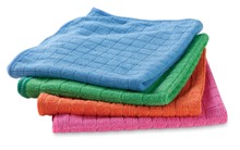 Assorted colour microfiber kitchen towel (30x30cm) presented in