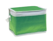 Aluminium foil cooler bag for 6 cans. Outside in non-woven with