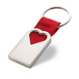 Heart metal key ring            -Available in: Red