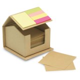 House shape recycled carton multi sticky notes -Available in: Be