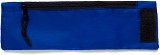 Coloured nylon wrist wallet with black zipped pocket and Velcro
