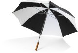 Golf size multi colour nylon fabric umbrella with a metal shaft