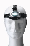 Head light with eight LED lights in a plastic casing and strap f