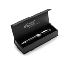 Swarovski twist action ballpen with silver trim and one hundred