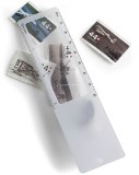 Plastic bookmark and 8cm ruler with a magnifier. - Available in: