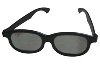 Circular Polarised 3D Glasses - Black Plastic Frame