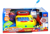 Toy Ash Register Set W/Music&Light In W/B - Min Order - 10 Units