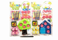 Toy 2 Assorted House/Tree Stamp Play Set - Min Order - 10 Units