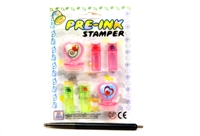 Toy 6pc Girls Pre Inked Stamp Set - Min Order - 10 Units