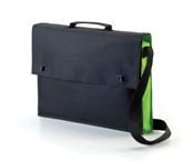 Two Tone Document Bag - Lime