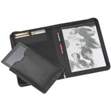 A4 PU zip around folder with tablet compartment.