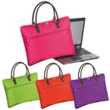Modern padded laptop bag in trendy colours with 2 PU carry handl