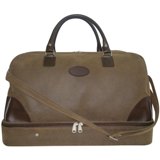 XXL Brown \"leatherette\" golf bag.