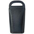 Insulated bonded leather wine cooler bag for 2 bottles of wine.