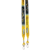 Dye sublimation open lanyard with double clip  - Available in ma