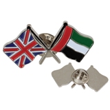 Metal Double flag with magnetic pin