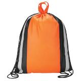 Reflective Drawstring Bag - Non-Woven - Orange