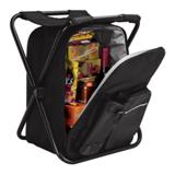 Picnic Chair Backpack/Cooler - 420D/600D/PEVA Lining - Black