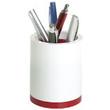 Round Multi Purpose Pen Holder - White/Royal, White/Black, White