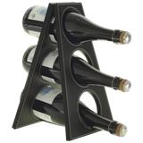 3 Bottle Wine Stand - Black