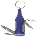 Multi Function Bottle Shaped Keychain - Blue, Red or Silver