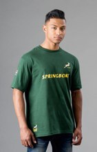 SA Rugby Basic T-Shirt - Gents T-Shirt - Availe in:Green / Gold