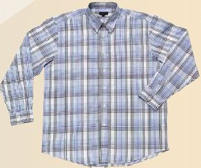 100% cotton Raised Check Shirt.  Short and long sleeves  - White