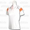 Ladies Balance Golf Shirt - White/Orange/Black