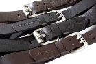 Jekyll & Hide Leather Belt o1 - Black, Brown Double Pin Buckle