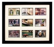 Black Wood Picture Frame - 9 Windows (4 * 6 inch)