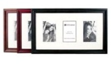 Inverted Wooden Picture Frame - 3 Windows - Available In Black,