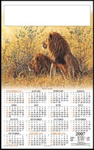 Prestige Single Sheet Poster Calender - Lions