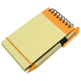 Eco notepad with pen - Avail in: Available in many colours