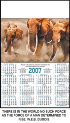 Jumbo Single Sheet Poster Calender - Motivation (Elephant)