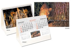 African Wildlife motivational wire desk calendar